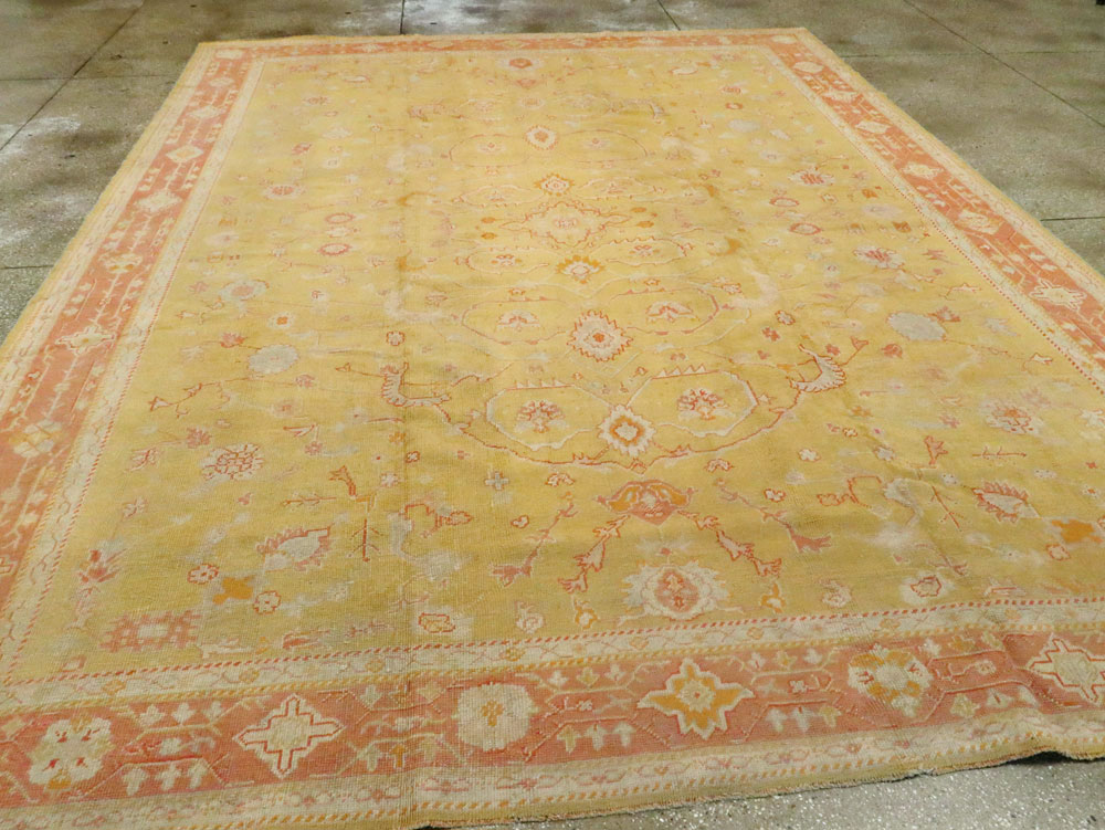 Antique Turkish Oushak Carpet, No.15526 - Galerie Shabab