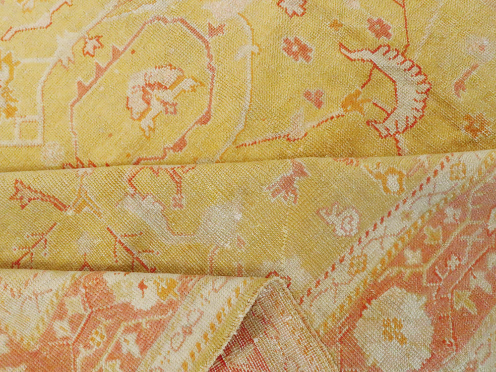 Antique Turkish Oushak Carpet, No.15526 - Galerie Shabab