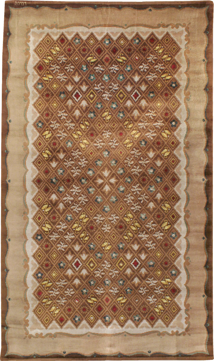 Vintage French Leleu Carpet, No.15527 - Galerie Shabab