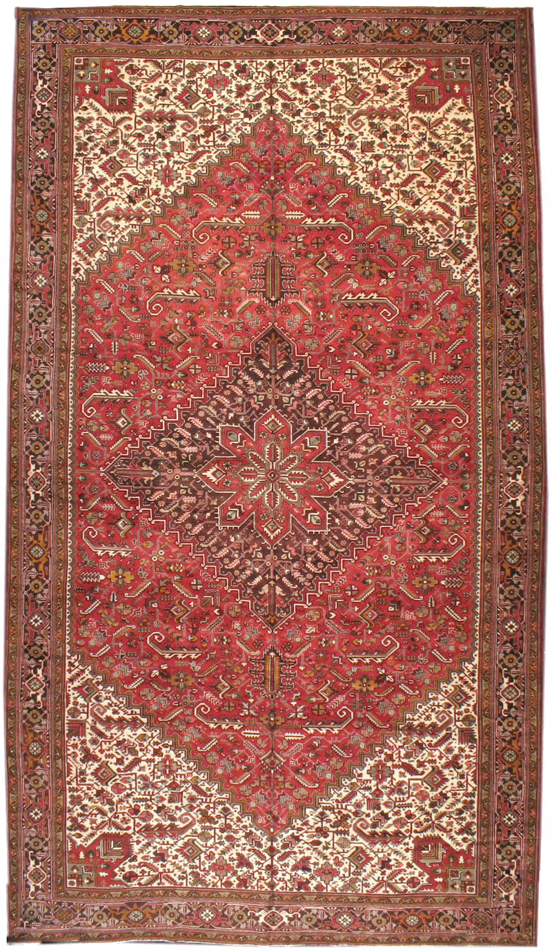 Vintage Persian Heriz Carpet, No.15530 - Galerie Shabab