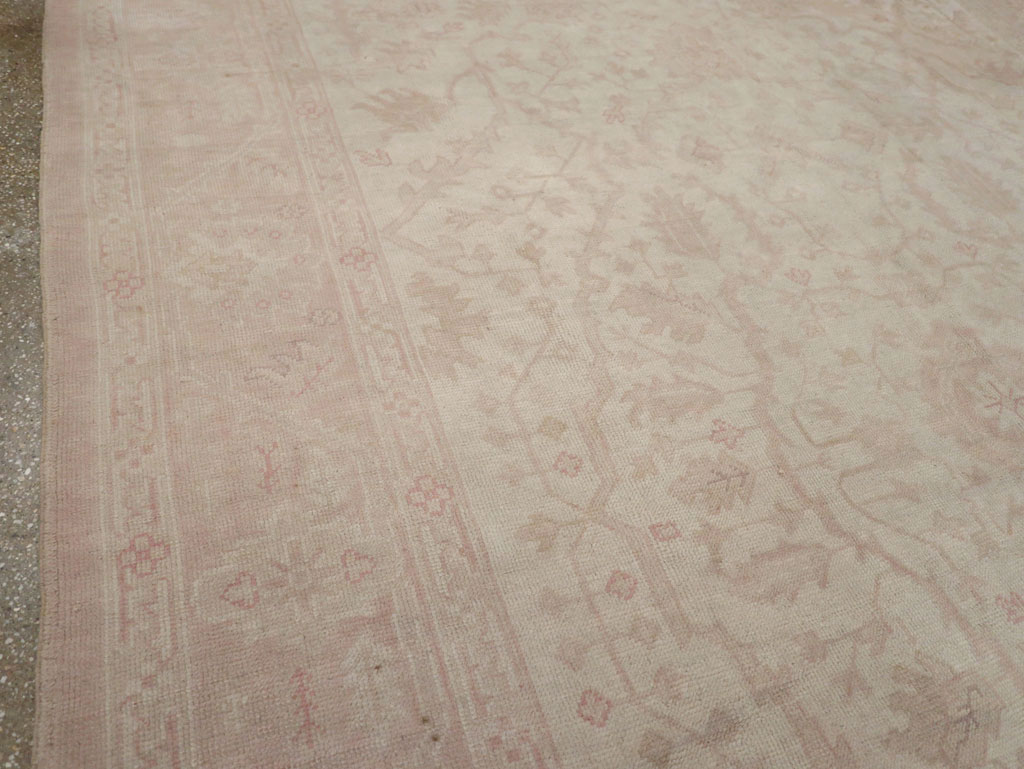 Vintage Turkish Oushak Room Size Carpet, No.15537 - Galerie Shabab