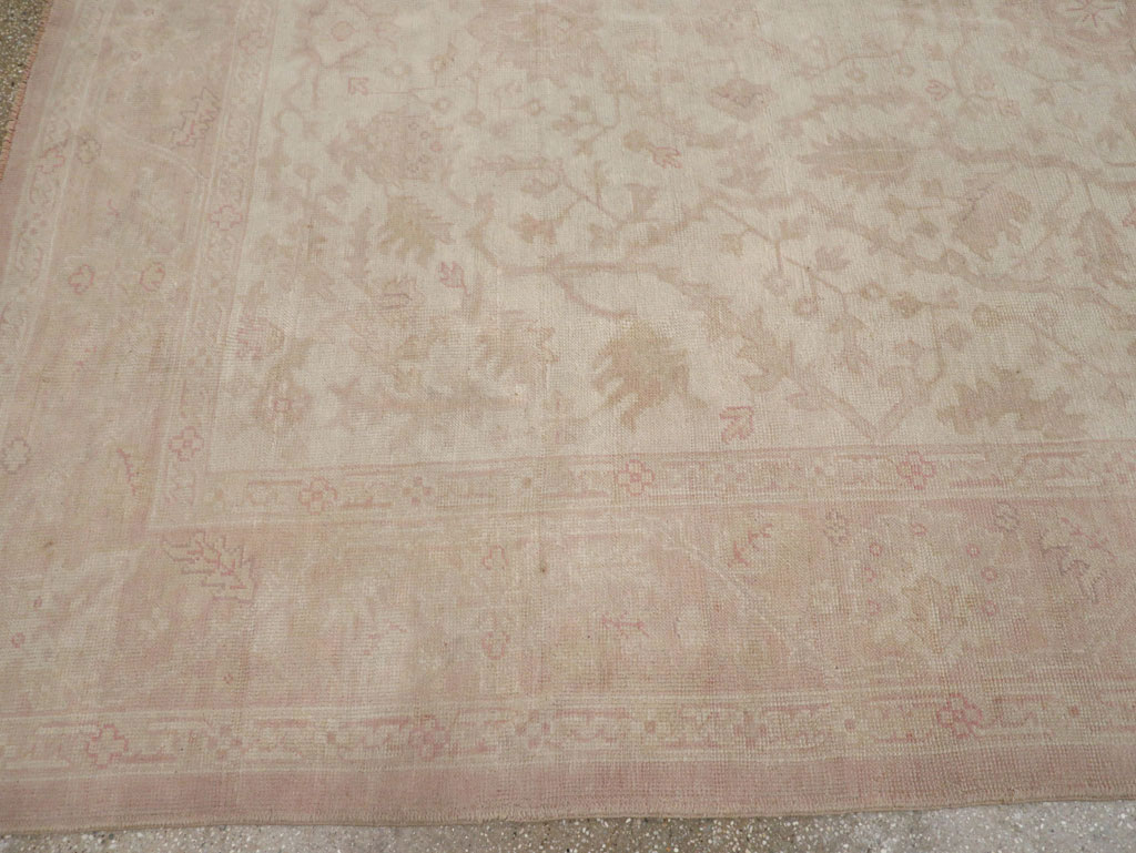 Vintage Turkish Oushak Room Size Carpet, No.15537 - Galerie Shabab