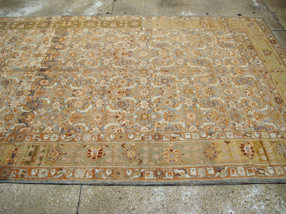 Vintage Persian Malayer Wide Gallery Runner, No.15559 - Galerie Shabab