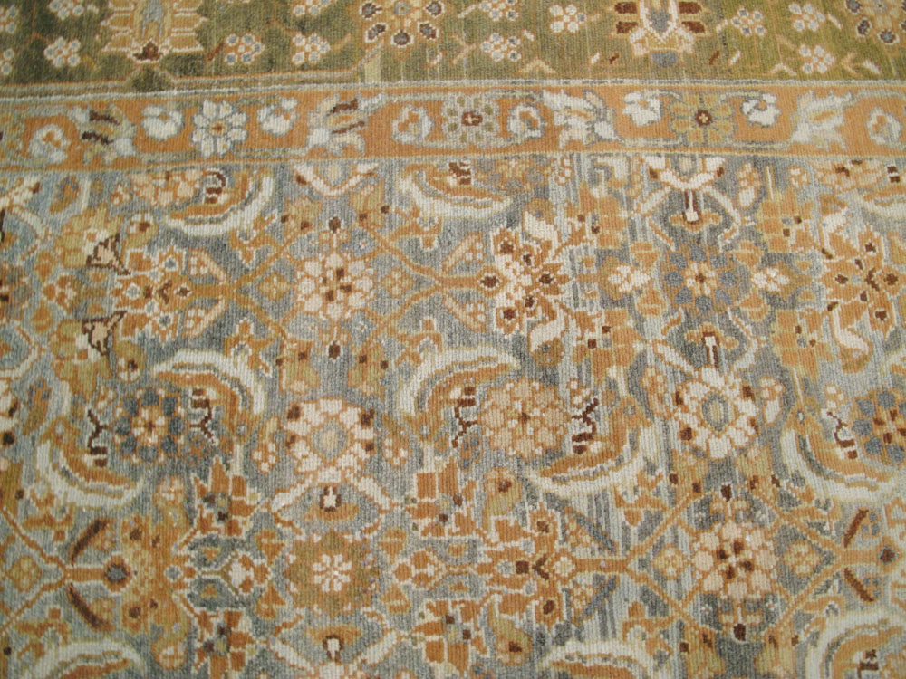 Vintage Persian Malayer Wide Gallery Runner, No.15559 - Galerie Shabab