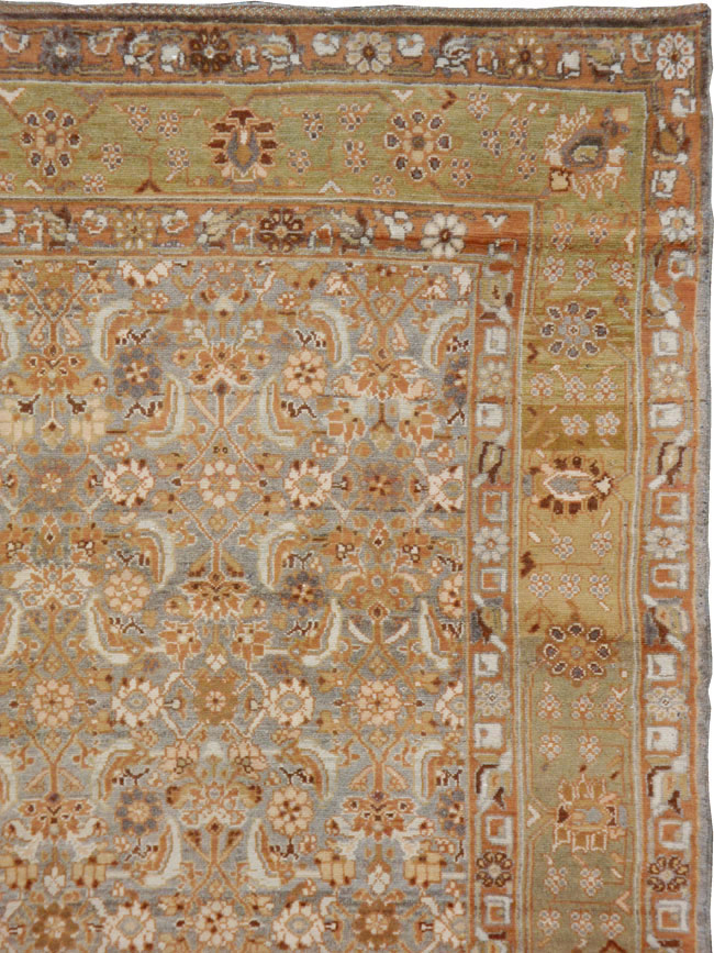 Vintage Persian Malayer Wide Gallery Runner, No.15559 - Galerie Shabab