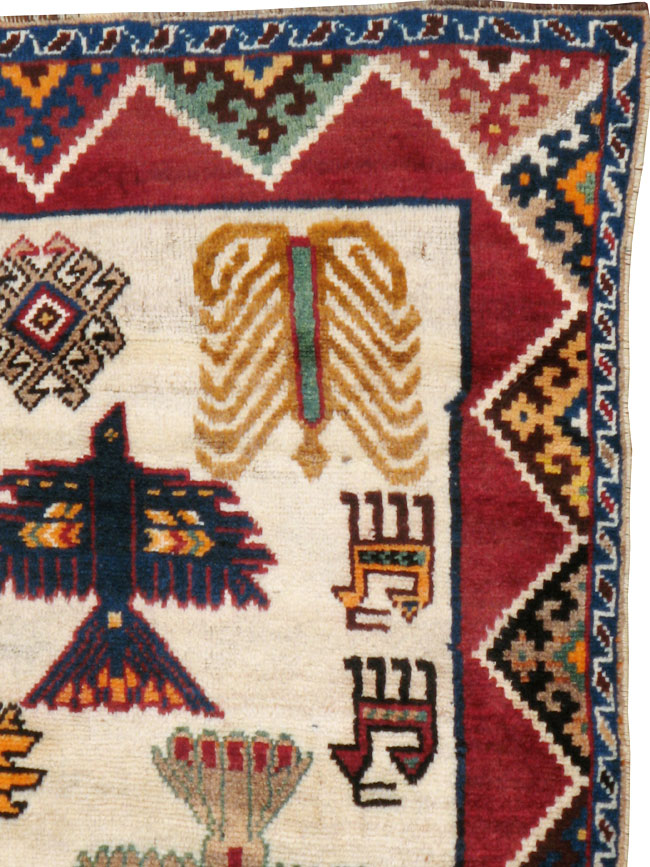 Vintage Persian Gabbeh Rug, No.15597 - Galerie Shabab