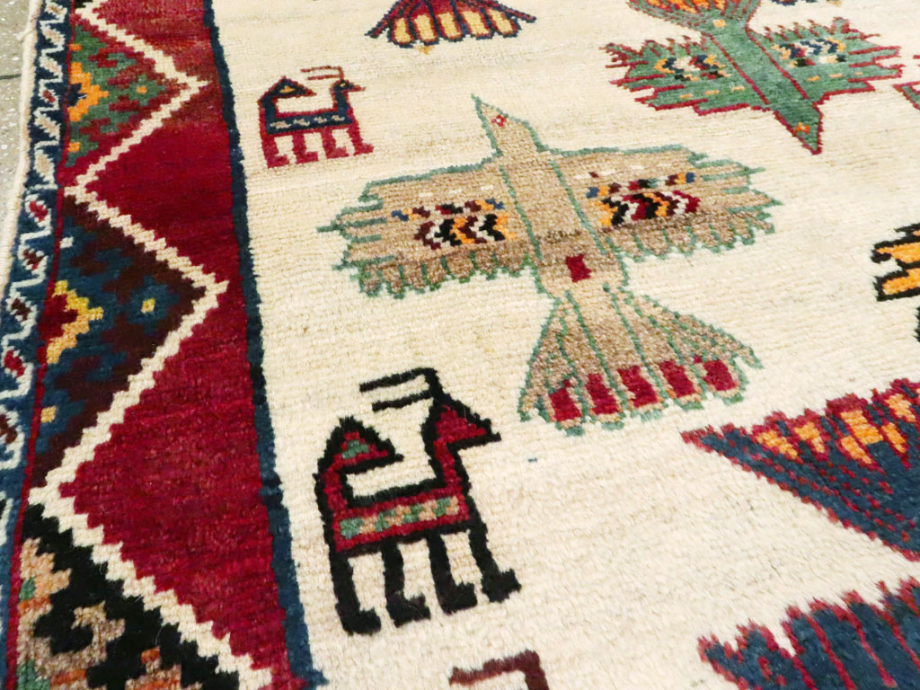 Vintage Persian Gabbeh Rug, No.15597 - Galerie Shabab