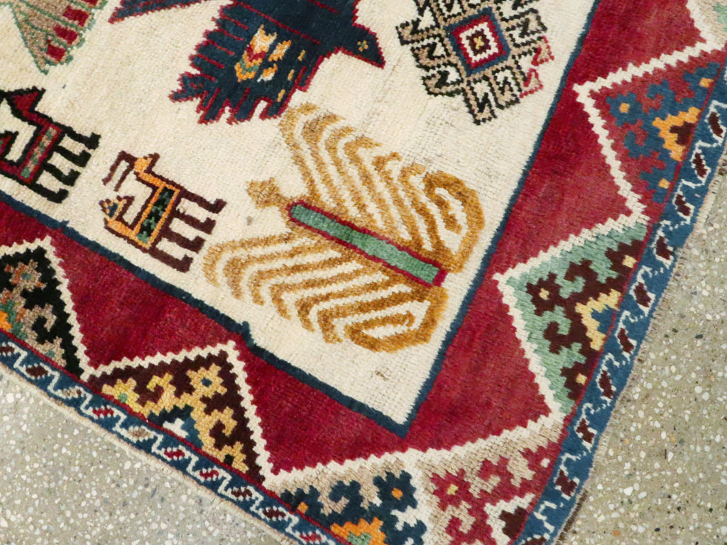 Vintage Persian Gabbeh Rug, No.15597 - Galerie Shabab