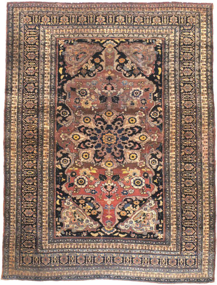 Antique Persian Tabriz Haji Jalili Rug, No.15602 - Galerie Shabab