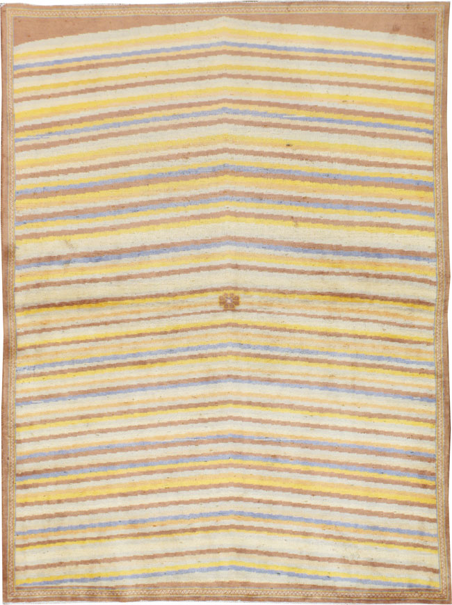 Vintage Persian Kashan Modernist Rug, No.15611 - Galerie Shabab