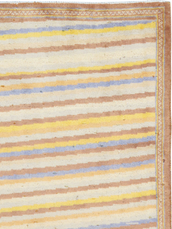 Vintage Persian Kashan Modernist Rug, No.15611 - Galerie Shabab