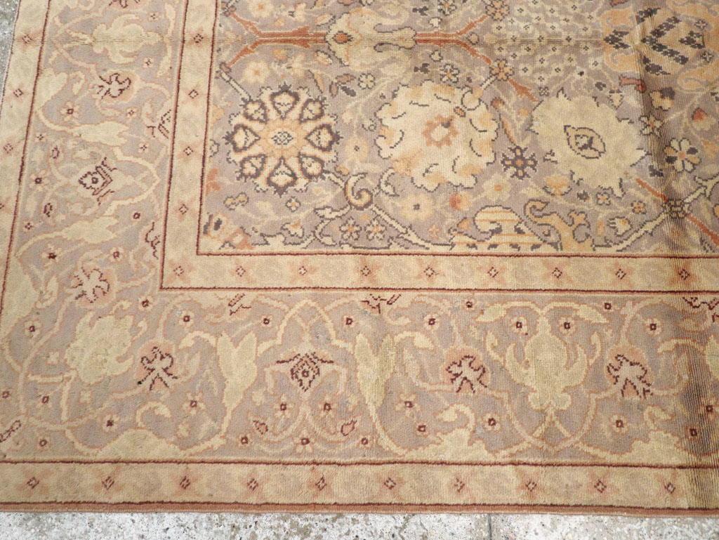 Vintage European Oushak Carpet, No.15626 - Galerie Shabab