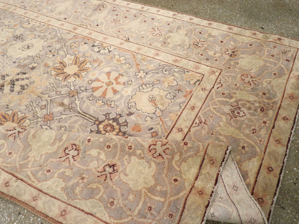 Vintage European Oushak Carpet, No.15626 - Galerie Shabab