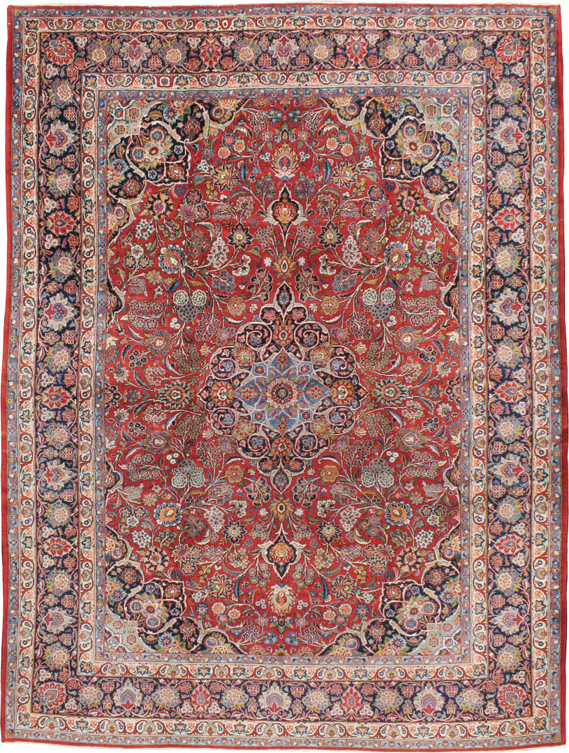 Vintage Persian Kashan Carpet, No.15653 - Galerie Shabab