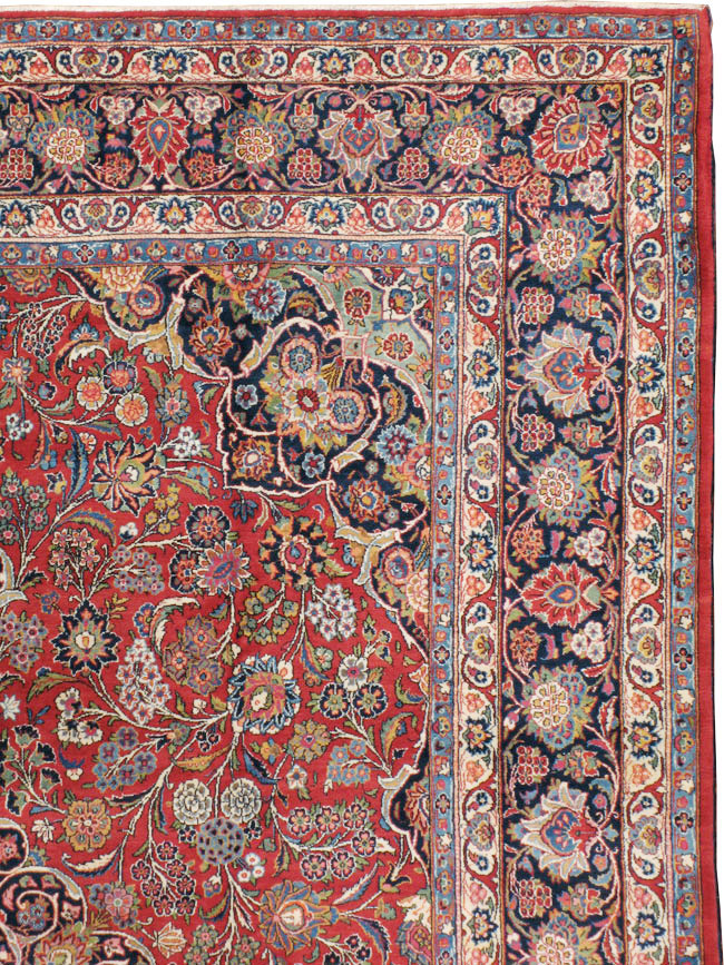 Vintage Persian Kashan Carpet, No.15653 - Galerie Shabab