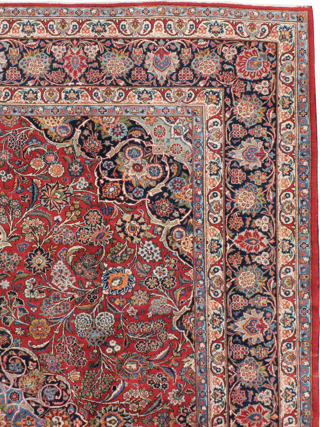 Vintage Persian Kashan Carpet, No.15653 - Galerie Shabab