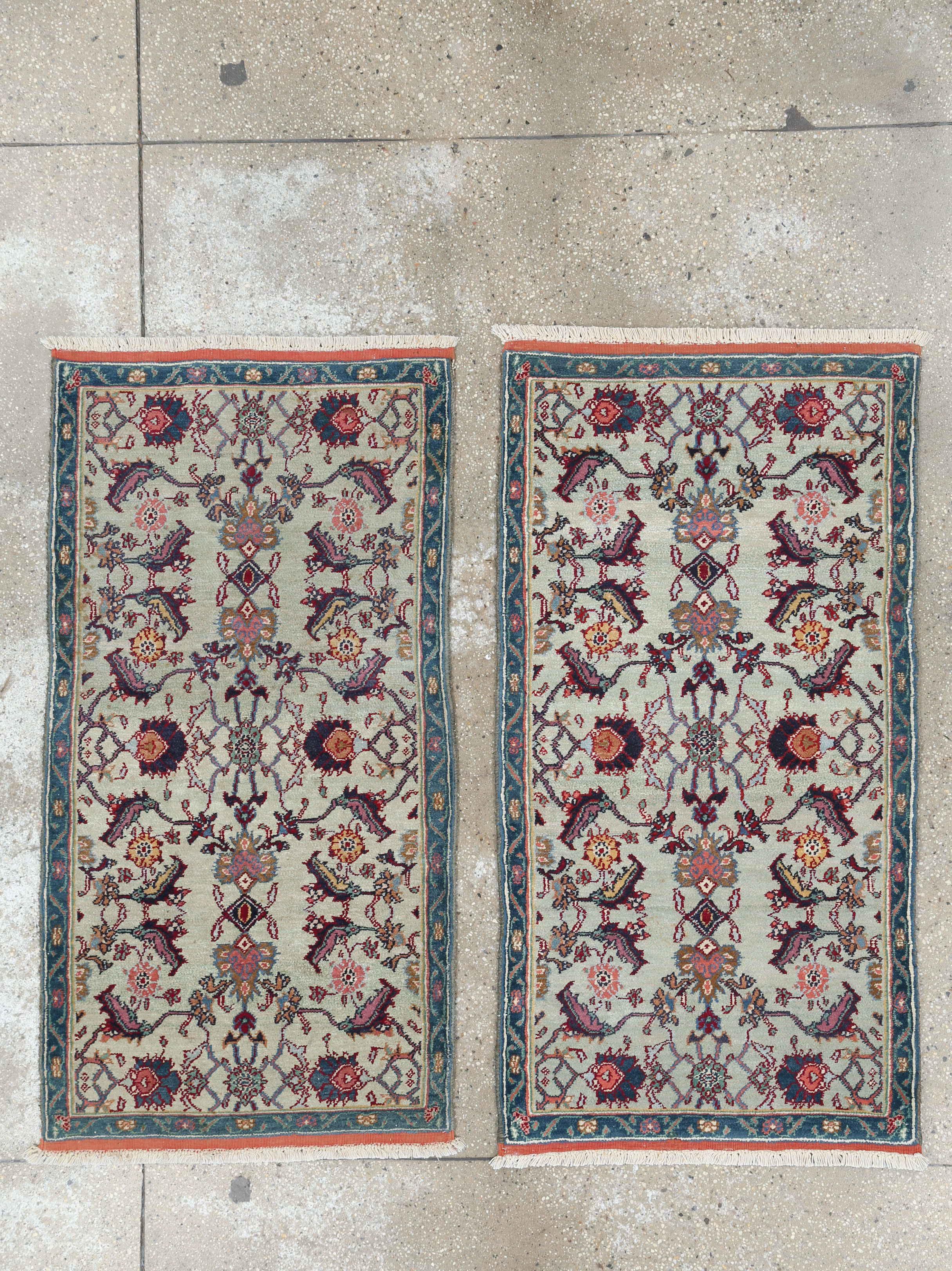 Antique Indian Agra Rug (Pair: 1 of 2), No.15746 - Galerie Shabab