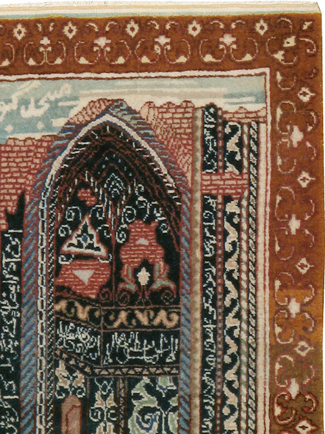 Vintage Persian Tabriz Pictorial Rug, No.15765 - Galerie Shabab