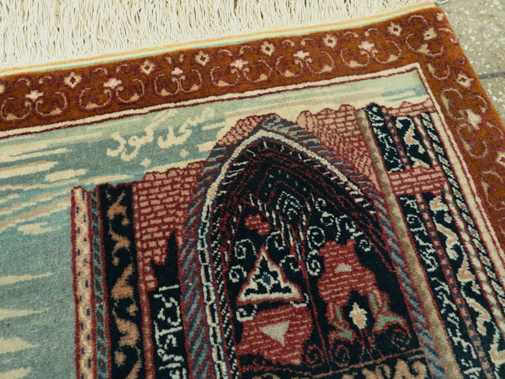 Vintage Persian Tabriz Pictorial Rug, No.15765 - Galerie Shabab