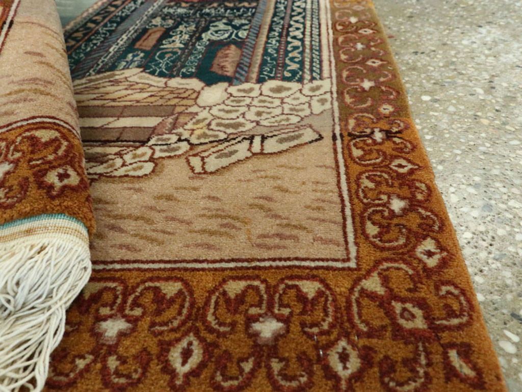 Vintage Persian Tabriz Pictorial Rug, No.15765 - Galerie Shabab