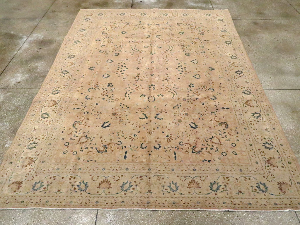 Vintage Persian Tabriz Carpet, No.15782 - Galerie Shabab