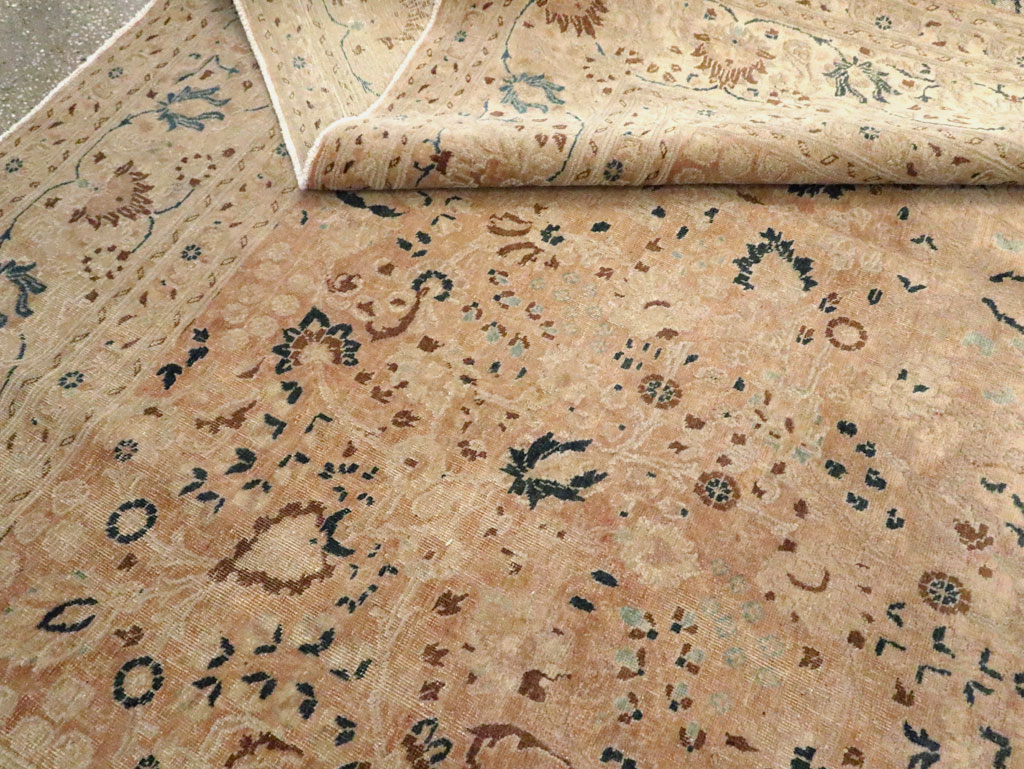 Vintage Persian Tabriz Carpet, No.15782 - Galerie Shabab