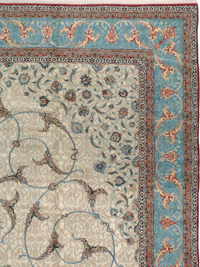 Vintage Persian Isfahan Oversize Carpet, No.15788 - Galerie Shabab