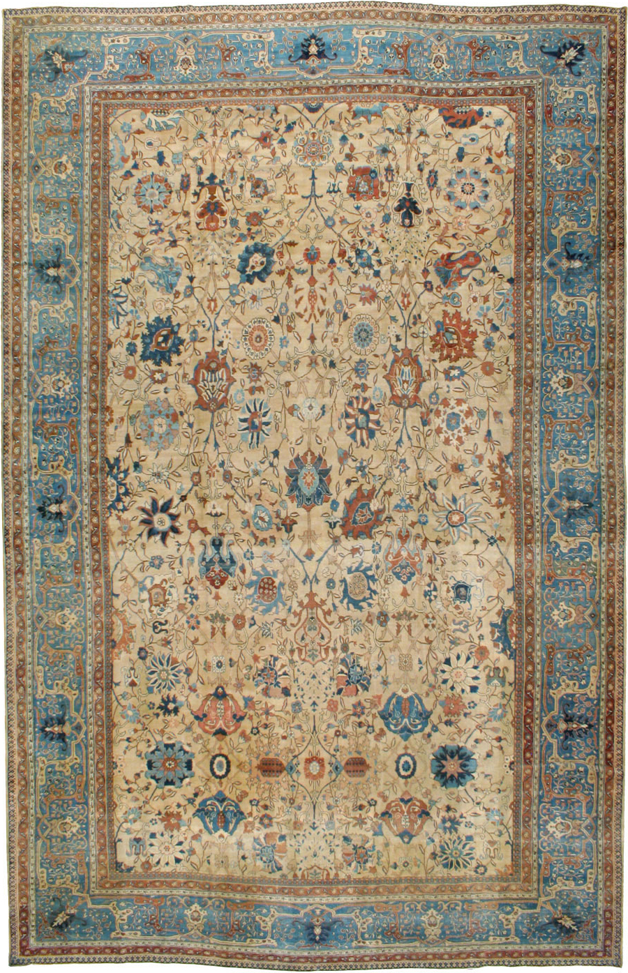 Antique Persian Tabriz Carpet, No.15789 - Galerie Shabab