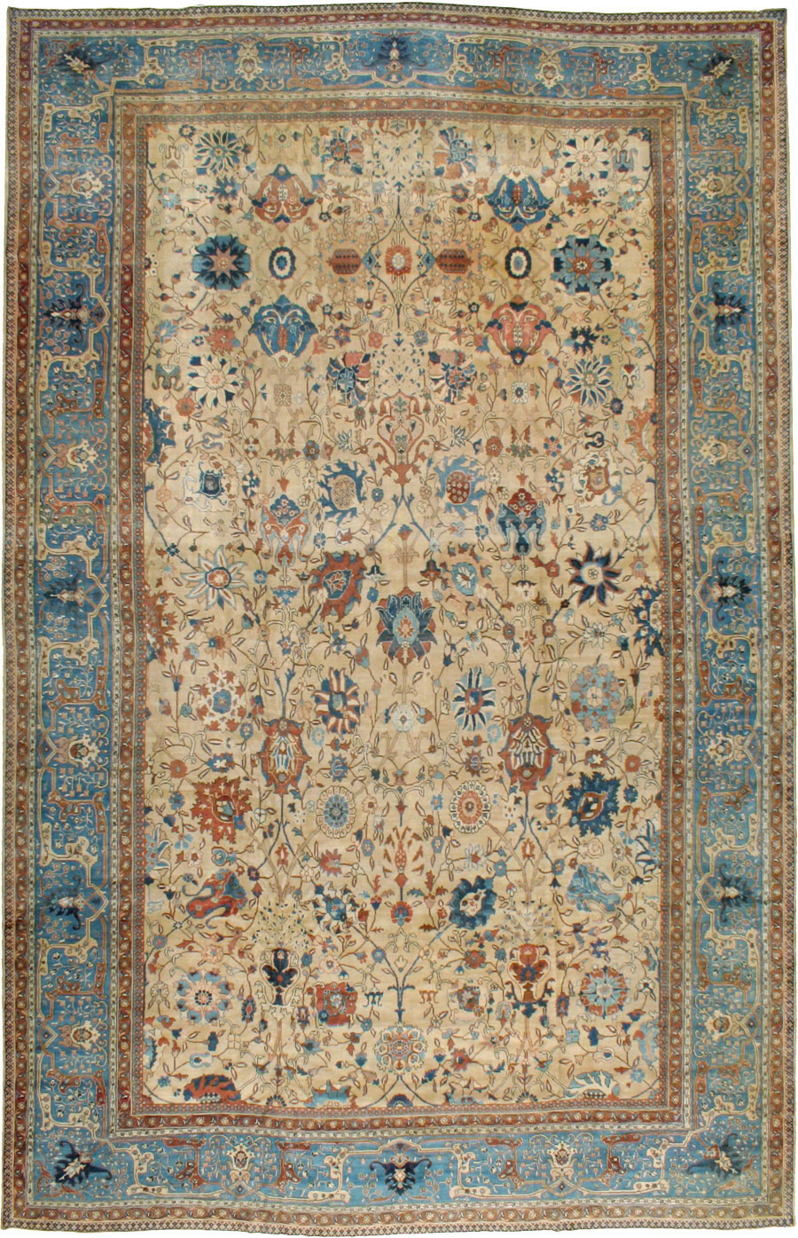 Antique Persian Tabriz Carpet, No.15789 - Galerie Shabab