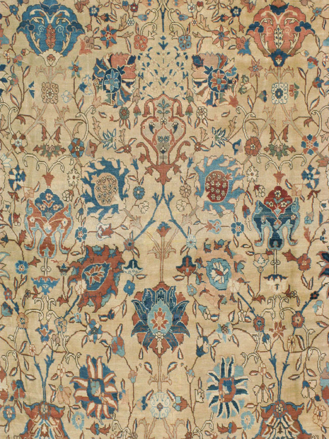Antique Persian Tabriz Carpet, No.15789 - Galerie Shabab