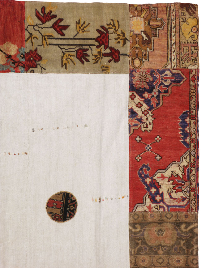 Modern Turkish Anatolian Patchwork Accent Carpet, No.15869 - Galerie Shabab