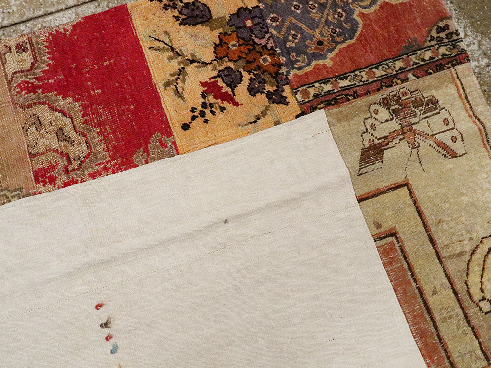 Modern Turkish Anatolian Patchwork Accent Carpet, No.15869 - Galerie Shabab