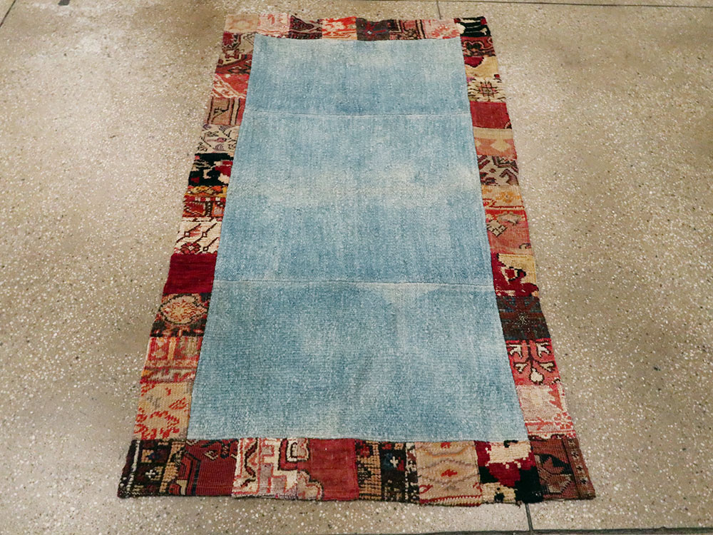 Modern Turkish Anatolian Patchwork Throw Rug, No.15872 - Galerie Shabab