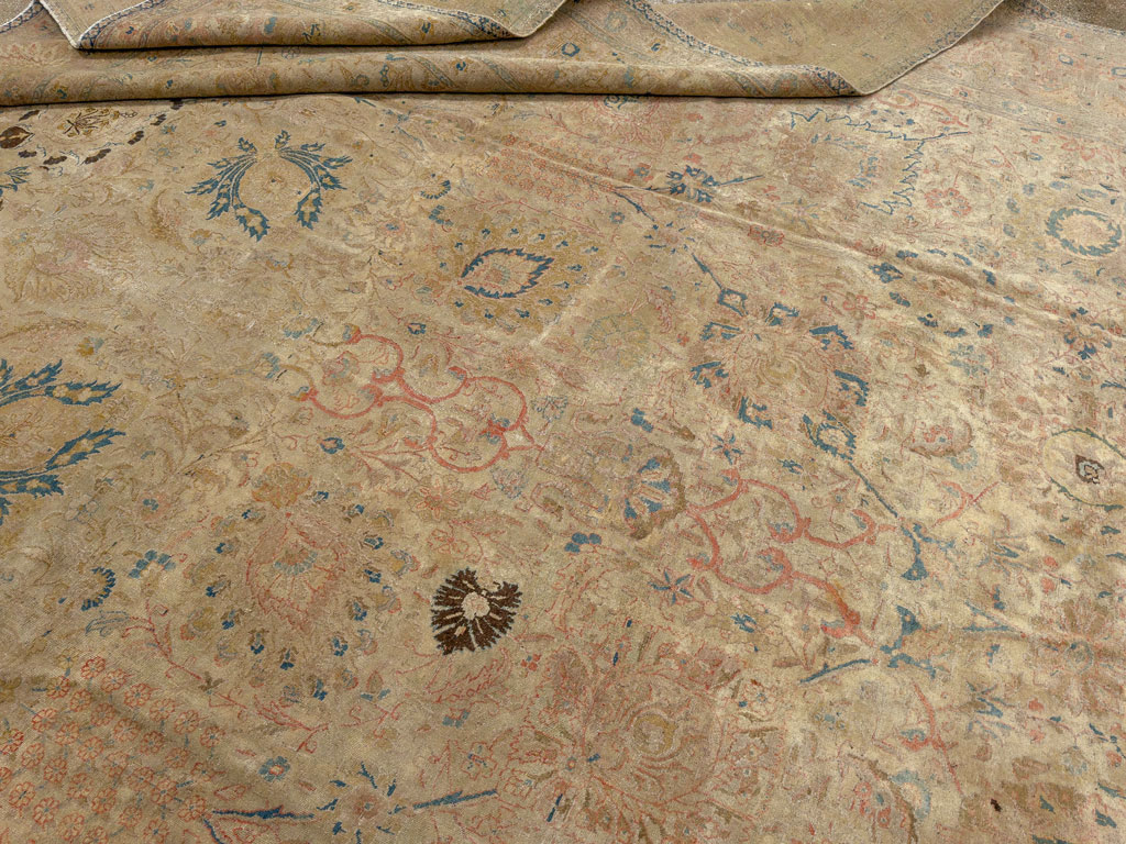 Antique Persian Tabriz Carpet, No.15895 - Galerie Shabab