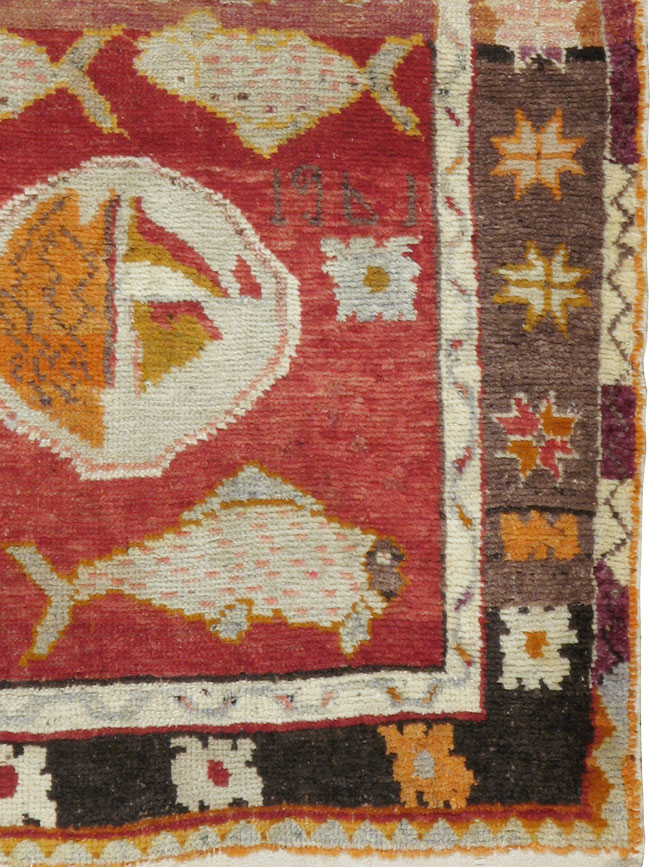 Vintage Turkish Anatolian Pictorial Rug, No.15917 - Galerie Shabab
