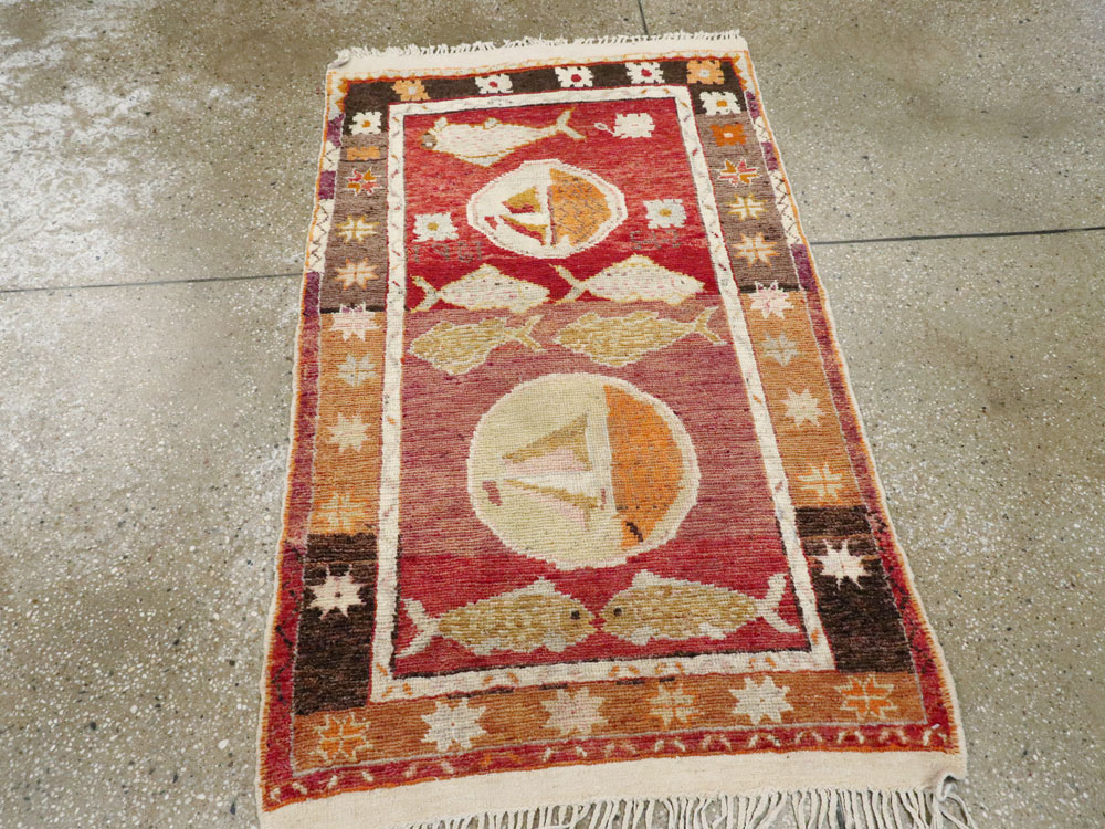 Vintage Turkish Anatolian Pictorial Rug, No.15917 - Galerie Shabab