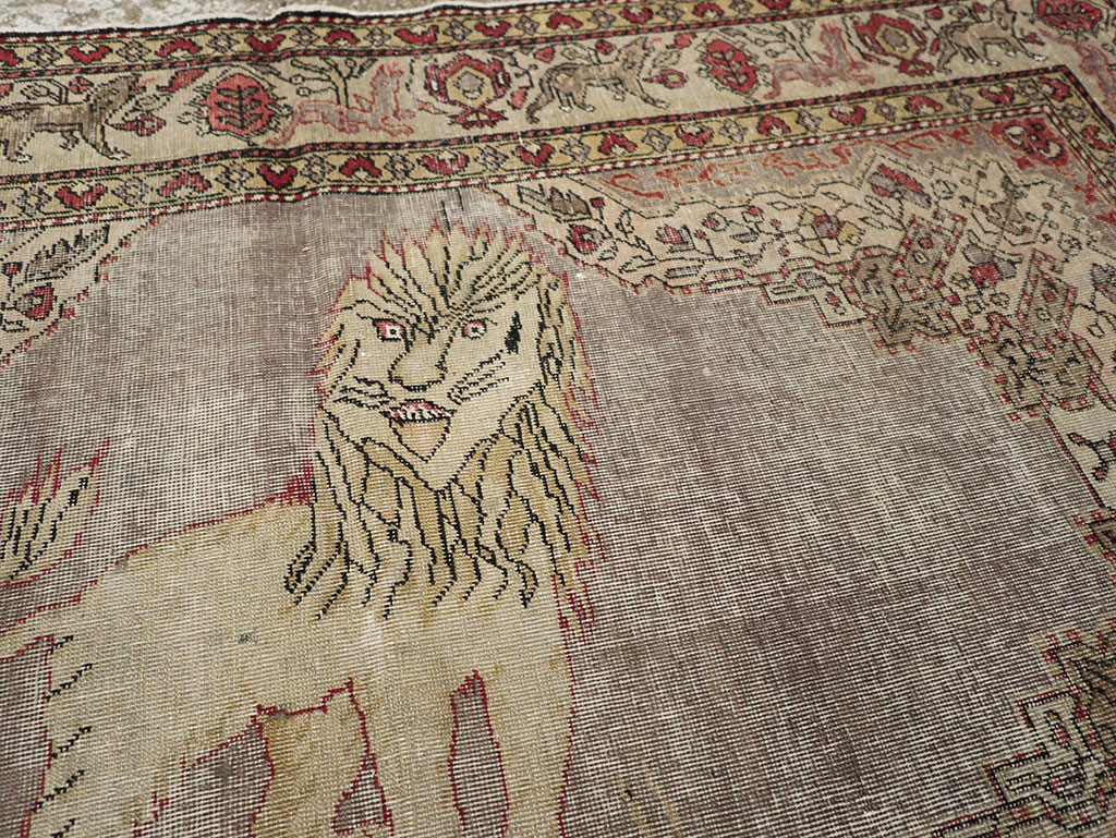 Vintage Turkish Sivas Pictorial Rug, No.15956 - Galerie Shabab