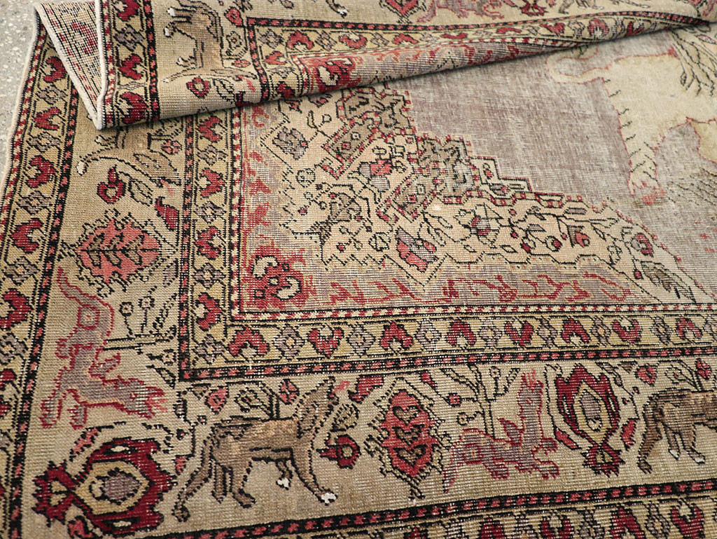 Vintage Turkish Sivas Pictorial Rug, No.15956 - Galerie Shabab