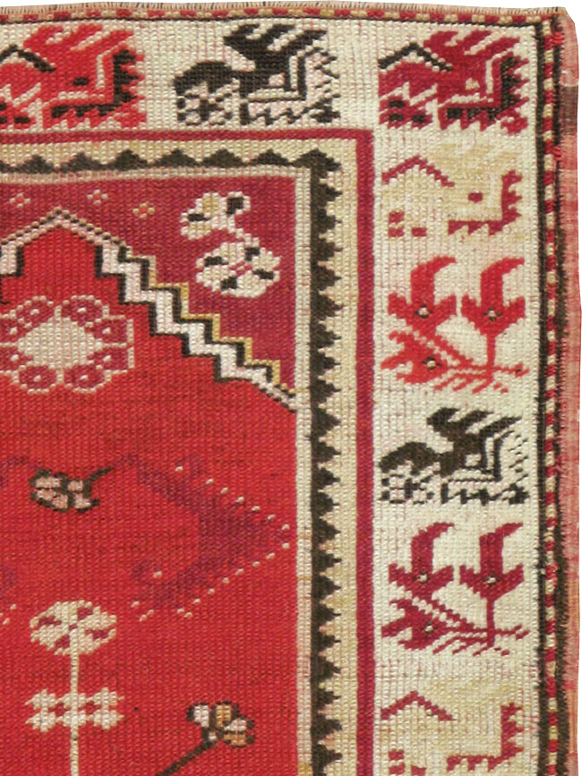 Vintage Turkish Oushak Throw Rug, No.16010 - Galerie Shabab