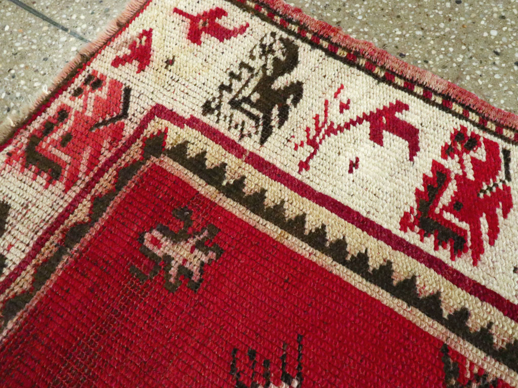 Vintage Turkish Oushak Throw Rug, No.16010 - Galerie Shabab