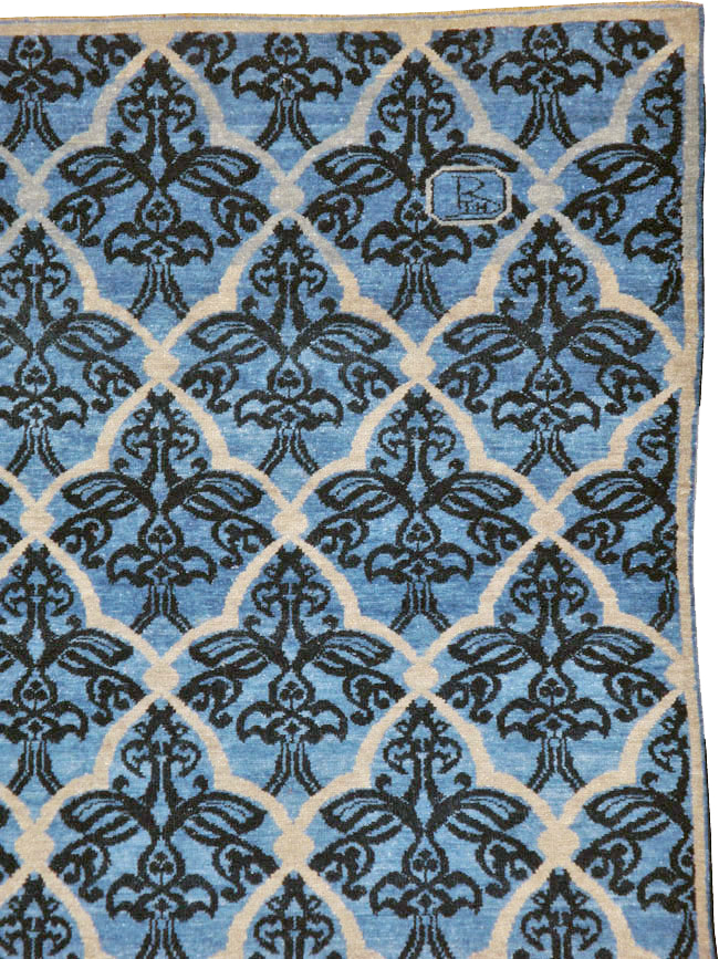 Vintage Persian Modernist Malayer Carpet, No.16082 - Galerie Shabab