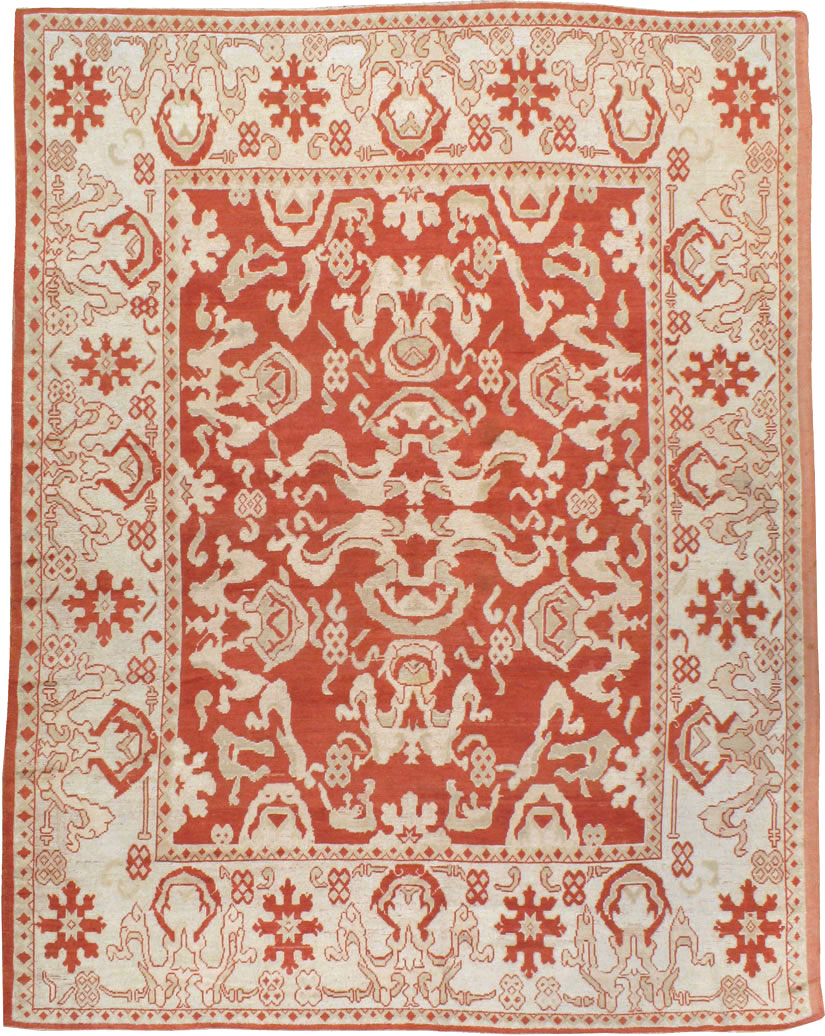 Antique Turkish Oushak Carpet, No.16084 - Galerie Shabab