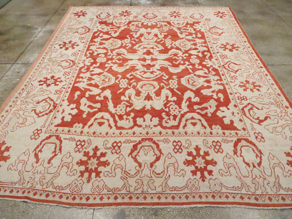 Antique Turkish Oushak Carpet, No.16084 - Galerie Shabab