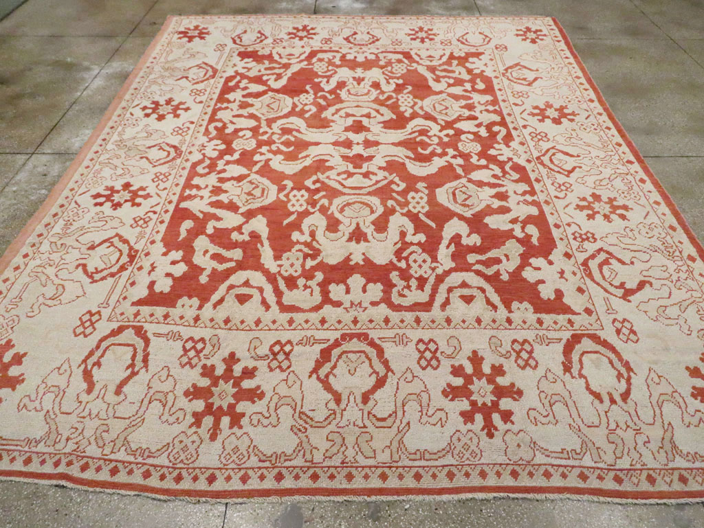 Antique Turkish Oushak Carpet, No.16084 - Galerie Shabab