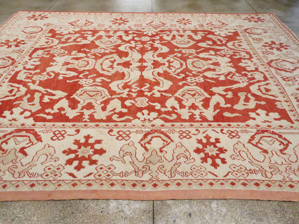 Antique Turkish Oushak Carpet, No.16084 - Galerie Shabab