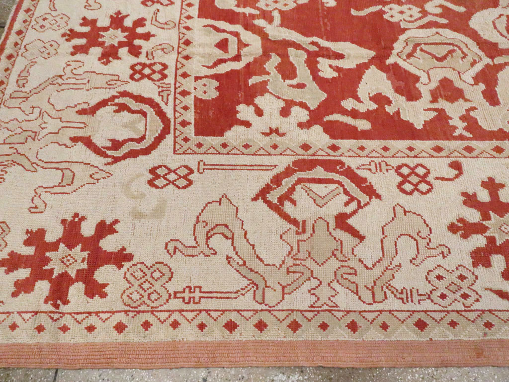 Antique Turkish Oushak Carpet, No.16084 - Galerie Shabab