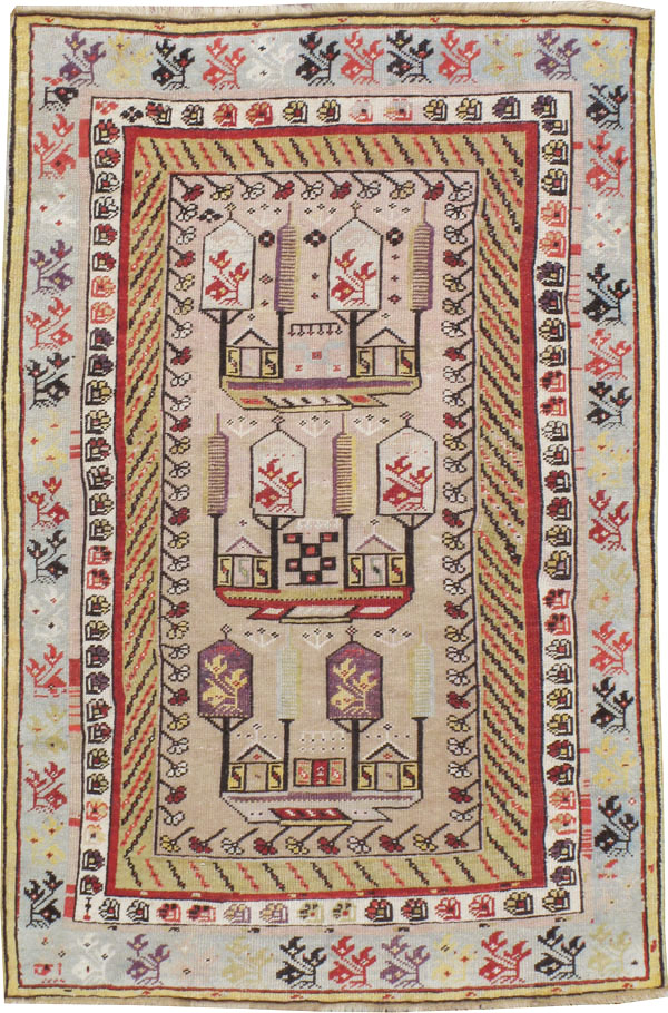 Antique Turkish Ghiordes Rug, No.16107 - Galerie Shabab