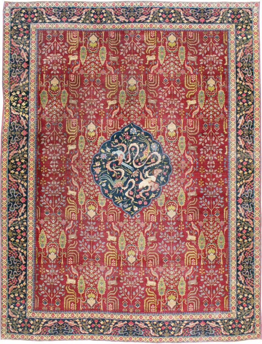 Antique Persian Tabriz Carpet, No.16120 - Galerie Shabab