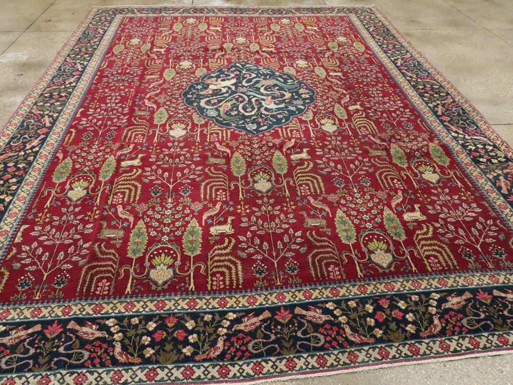 Antique Persian Tabriz Carpet, No.16120 - Galerie Shabab