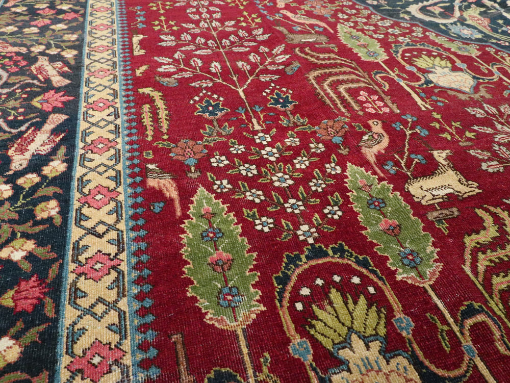 Antique Persian Tabriz Carpet, No.16120 - Galerie Shabab